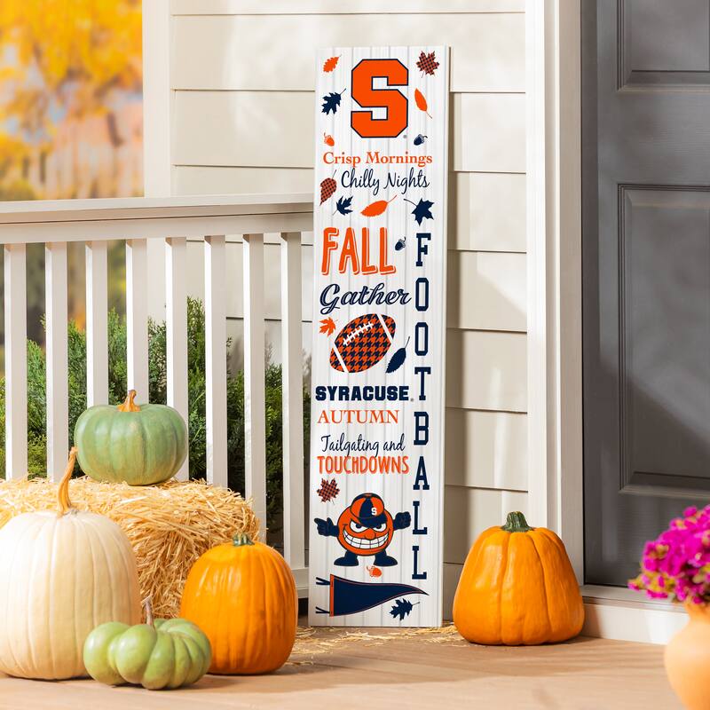 47" Double Sided Seasonal Porch Leaner, Syracuse University - 47" x 11.25" - Fall