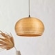 preview thumbnail 5 of 9, Rattan Dome Shape Pendant Light