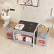 preview thumbnail 1 of 10, Kids Table and Chair Set, 4 in 1 Children Activity Table & 2 Chairs with Storage Drawer Detachable Tabletop Grey