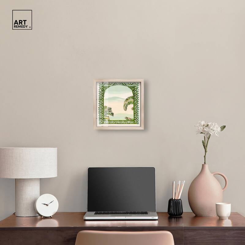 Palm View Vista Shadowbox by Art Remedy