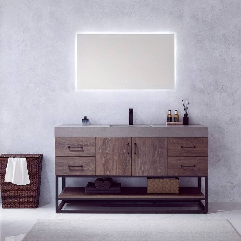 Miseno MV789060BS Alistair 60" Free Standing Single Basin Vanity Set
