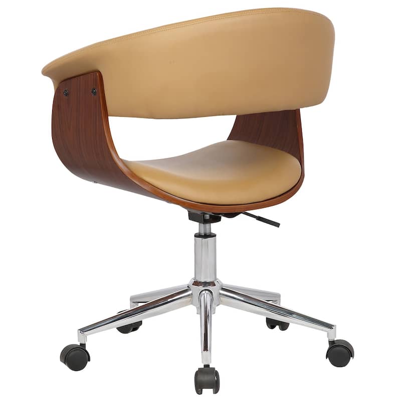 Carson Carrington Heby Faux Leather Mid-Century Office Chair