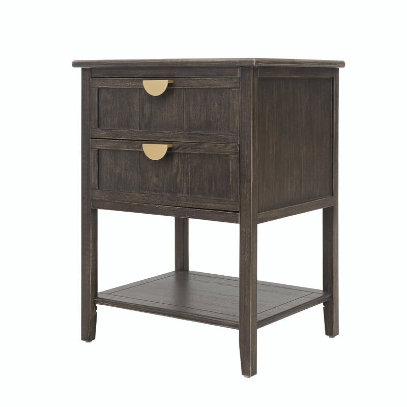 2-Drawer American Style Bedroom Side Table