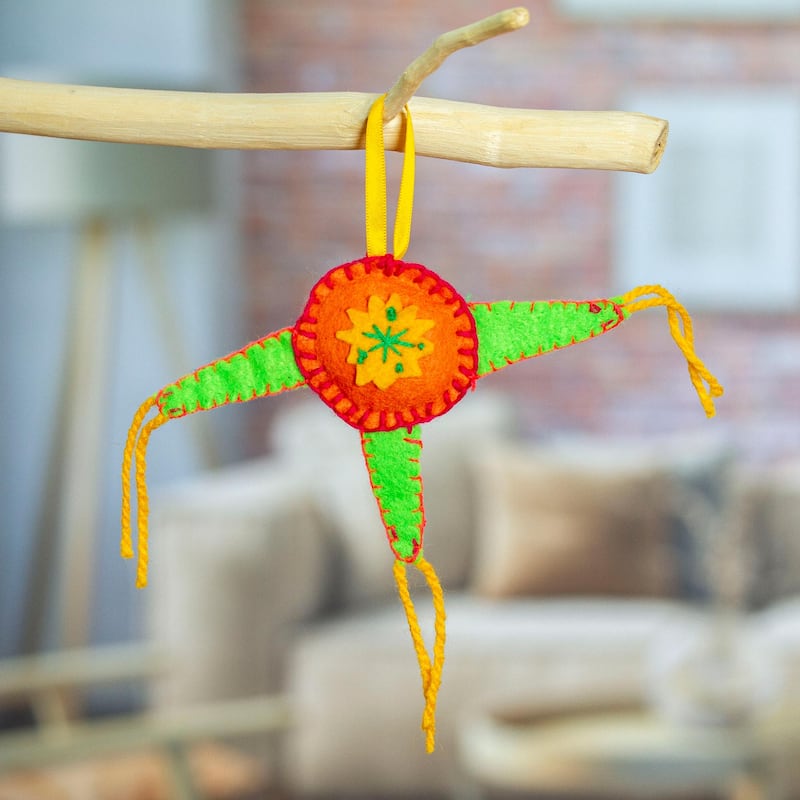 Novica Handmade Holiday Pinata Felt Ornament