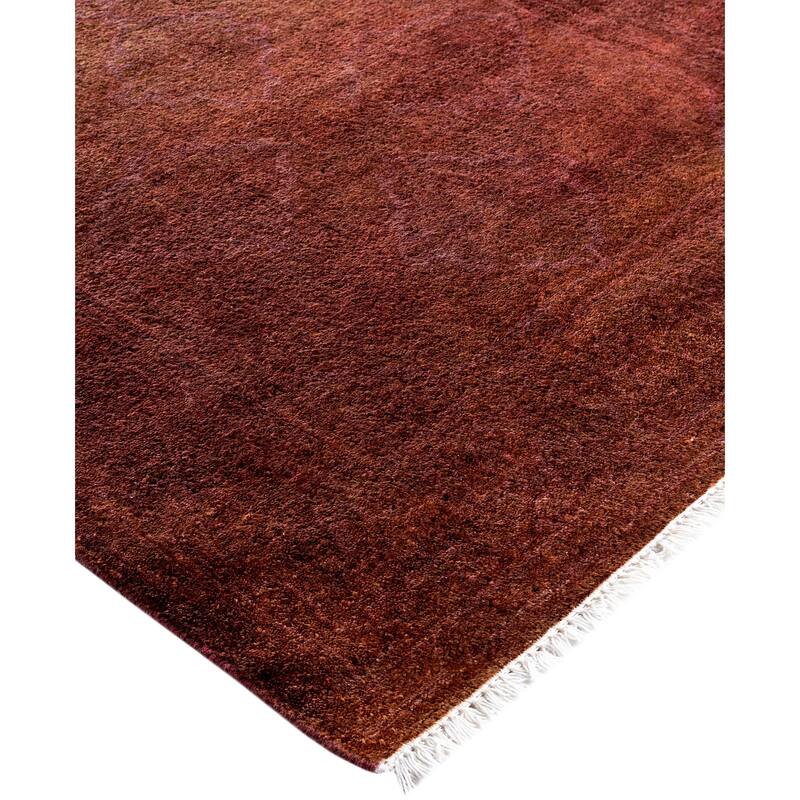 Overdyed One-of-a-Kind Hand-Knotted Runner Rug - Pink - 2' 6" x 11' 10"