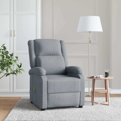 vidaXL Massage Chair Light Gray Fabric - 71 x 92 x 96 cm