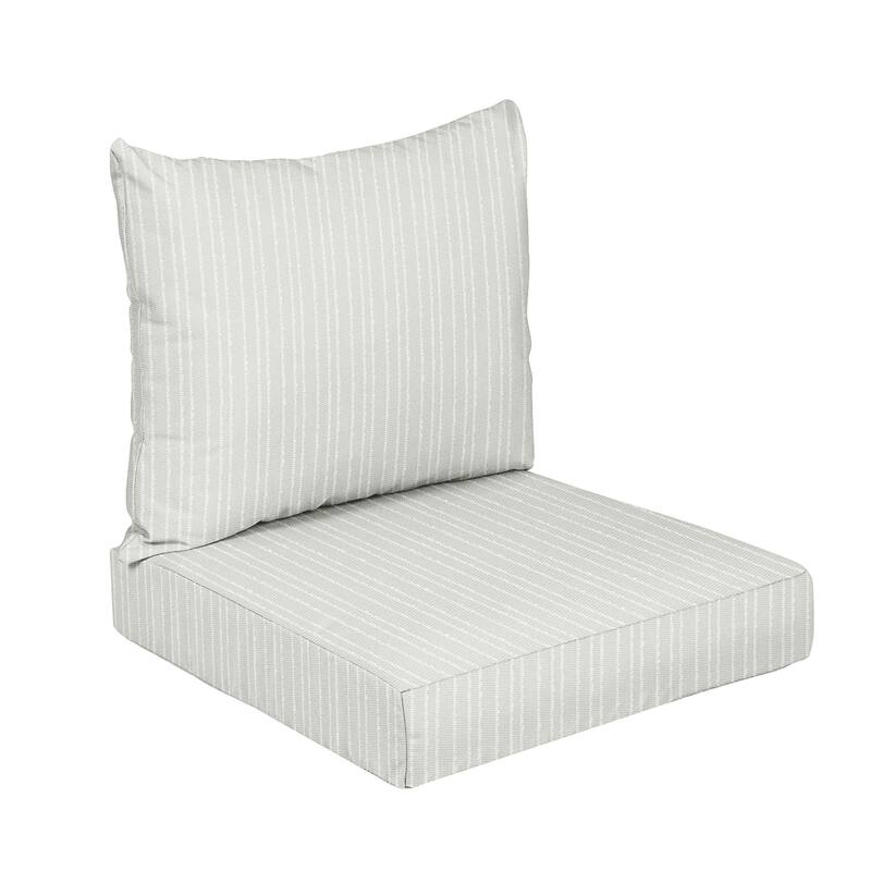 Sorra Home Outdura Outdoor Knife Edge Deep Seating Pillow and Cushion Set