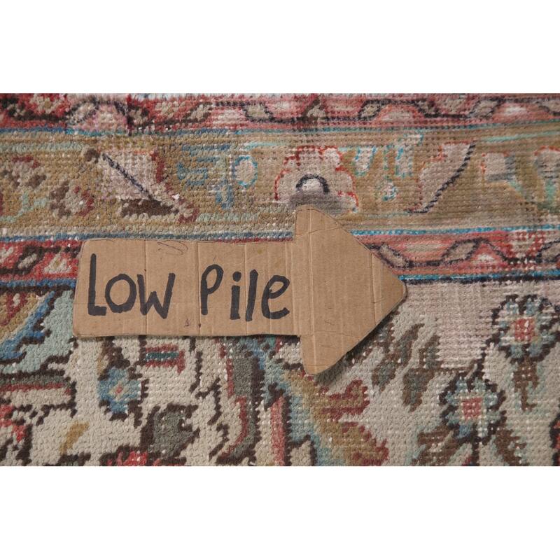 Hand Knotted Oriental 100% Wool Carpet Traditional Medallion Beige & Ivories Tabriz Area Rug - 11' 7'' X 8' 3''