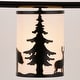 preview thumbnail 11 of 9, Acadia 3L Bronze Rustic Linear Chandelier Island Pendant Light Fixture Bear and Tree - 38-in W x 29.25-in H x 7.5-in D