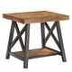 preview thumbnail 13 of 35, Bryson Rustic X-Base End Table with Shelf by iNSPIRE Q Classic Oak