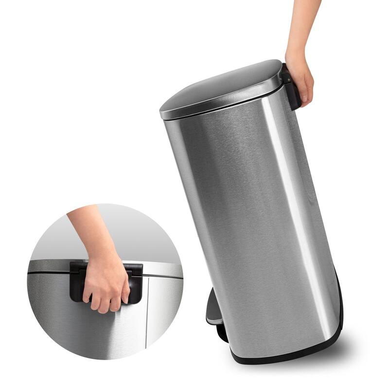 NINESTARS 13.2 Gallon Rectangular Step-On Trash Can