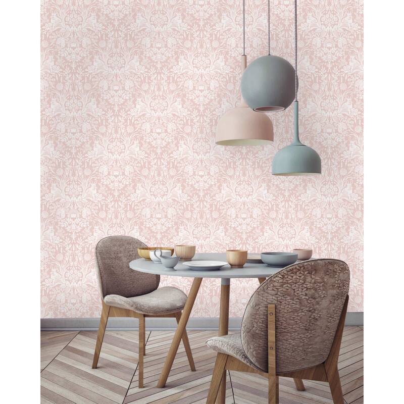 Woodland Damask Unpasted Wallpaper – 396in x 20.8in