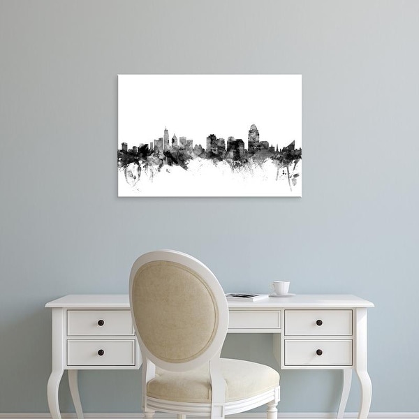 Easy Art Prints Michael Tompsett's 'Cincinnati Ohio Skyline' Premium Canvas Art