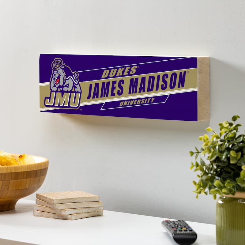 James Madison University Wooden Tabletop Mantel Shelf Sign