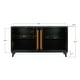 preview thumbnail 13 of 11, Modern Accent Storage Cabinet Sideboard Wooden Cabinet Console Table with 4 Doors and Adjustable Shelves