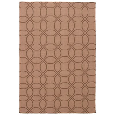 ECARPETGALLERY Flat-Weave Ankara FW Brown Wool Kilim - 6'2 x 9'2