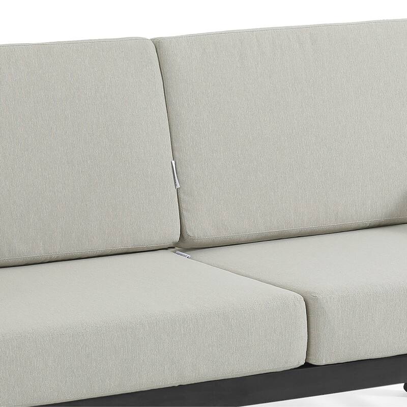 Teak Outdoor Patio Club Chairs Loveseat with Cushions