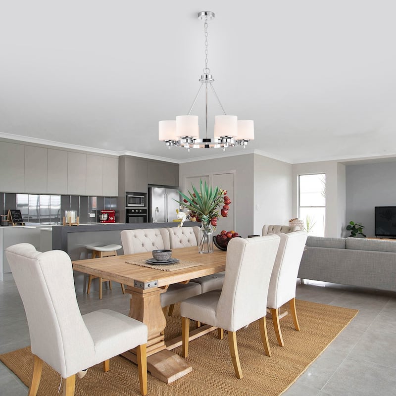 Transitional 6-light Chandleier