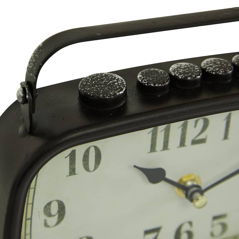 Metal Retro Radio Style Clock - Set of 2 Multi Colored - Roche River Decor