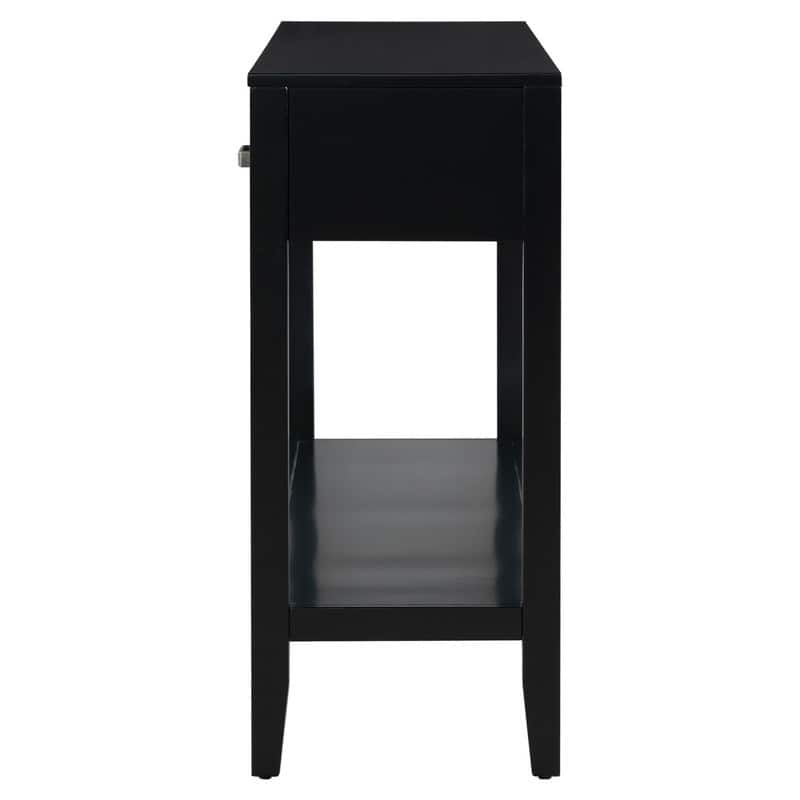 62.2" Modern Farmhouse Console Table with 3 Drawers & Open Shelf