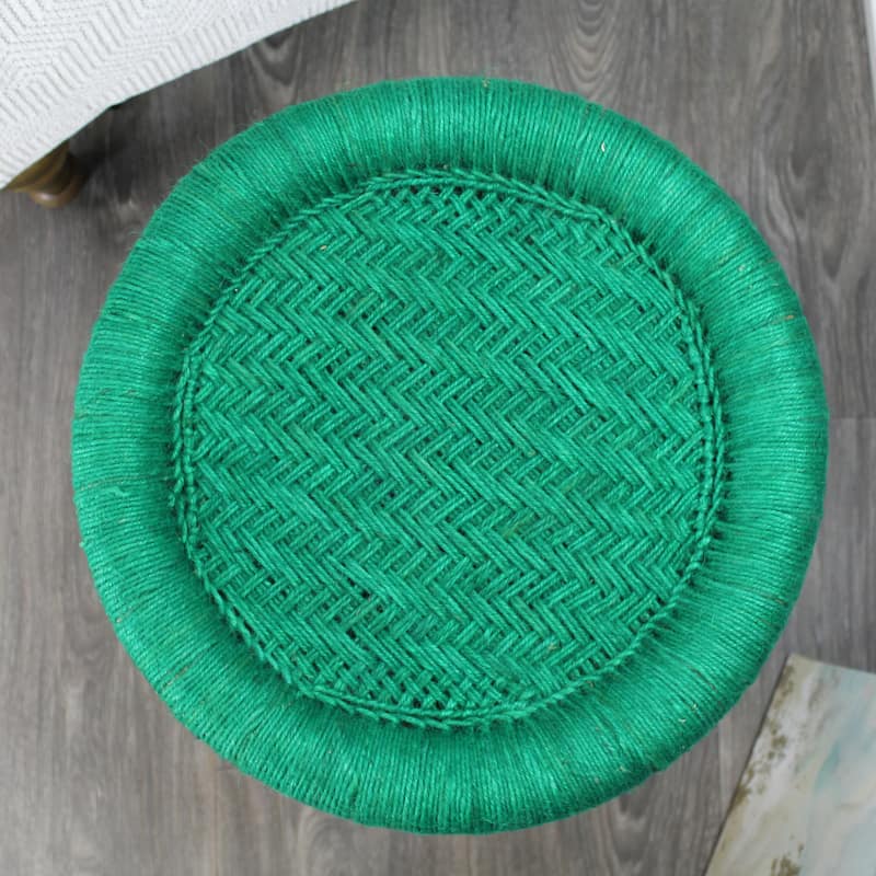 Natural Geo Moray Decorative Handwoven Jute Accent Stool