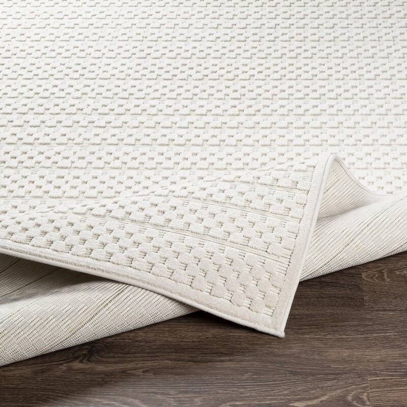 Livabliss Greenwich Minimalist Checkered Indoor / OutdoorArea Rug
