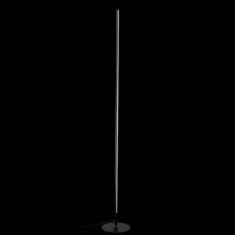Cairo 59.5" LED Integrated Floor Lamp, Chrome by JONATHAN Y - 59.5" H x 8" W x 8" D