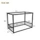 preview thumbnail 5 of 5, Open Montessori Floor Bed Twin Iron Canopy Bed Frame with Multi-sided Guardrail Protection, Prevent Accidental