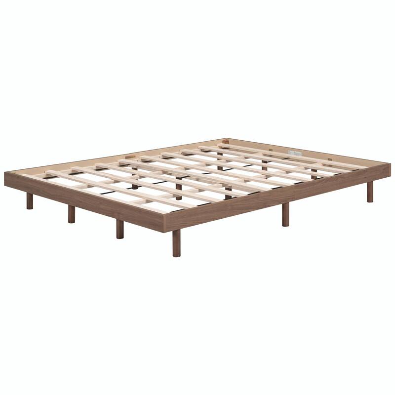 Contemporary Floating Platform Bed Frame