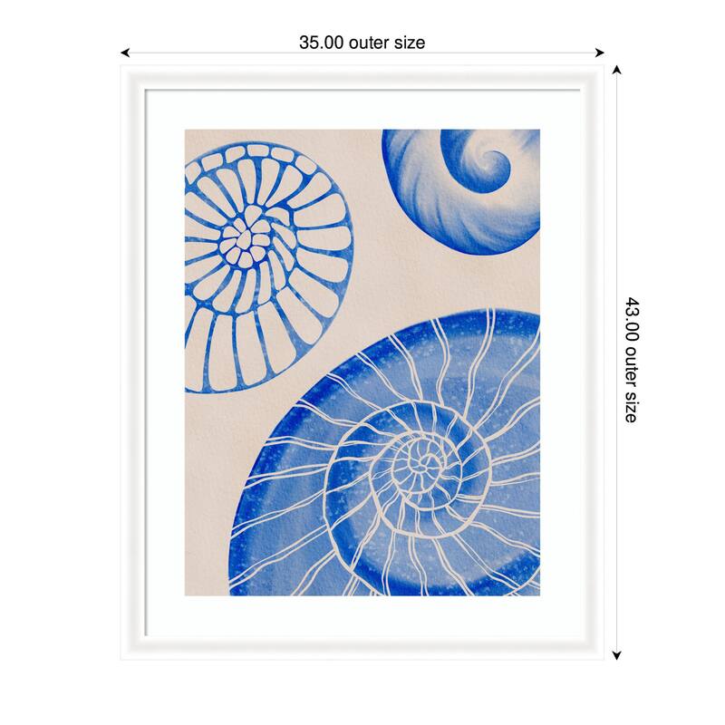 Kate and Laurel Framed Art Ocean charms l by Nikita Jariwala