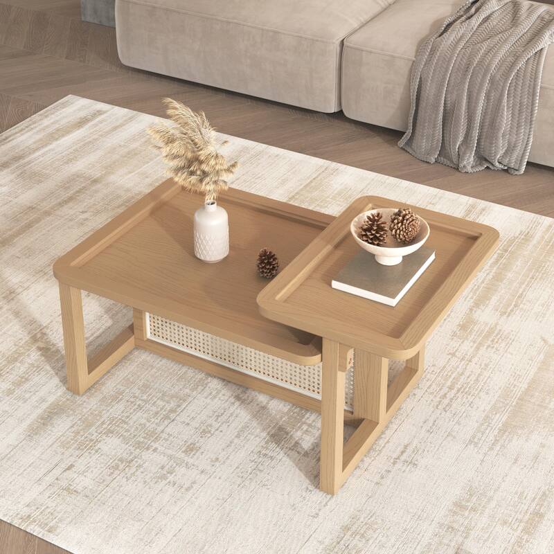 Modern 2 Piece Nesting Coffee Table Set