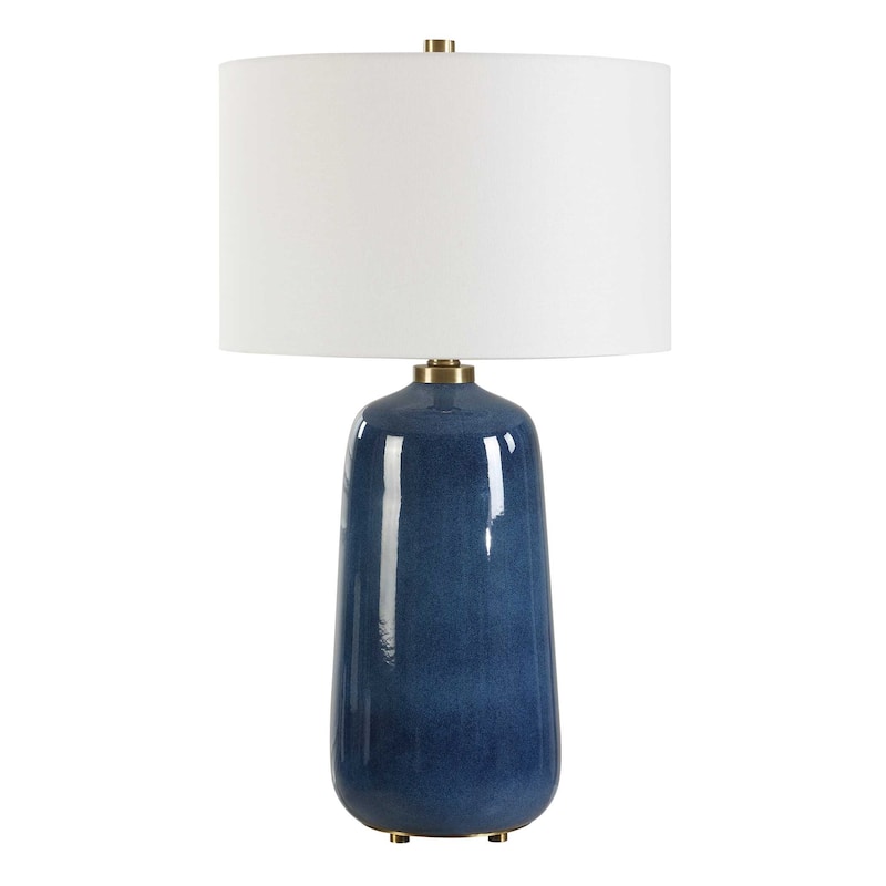 Uttermost Brae Blue Glaze Table Lamp - N/A
