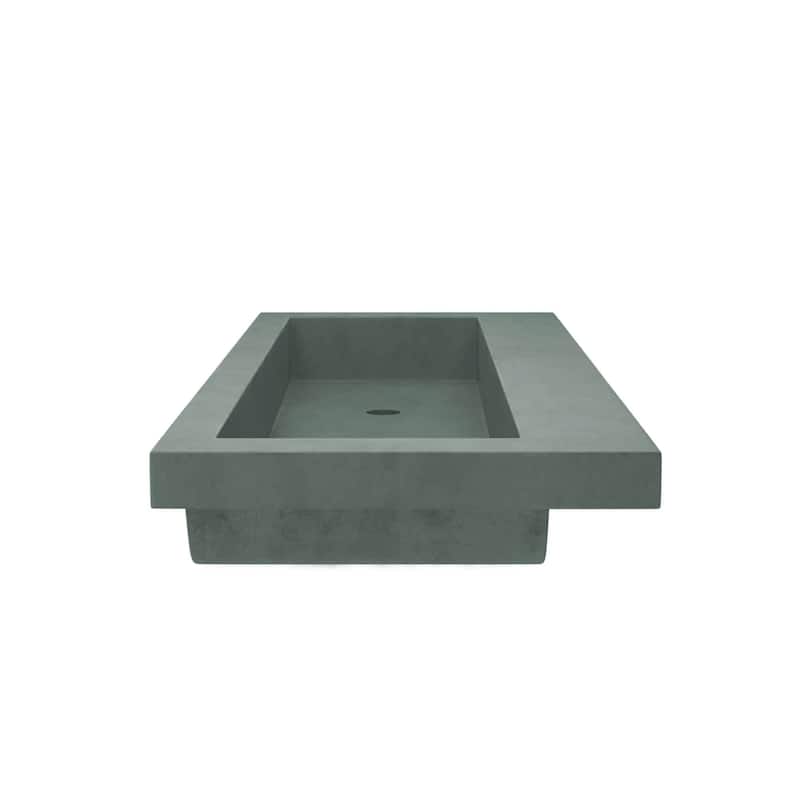 Trough 48-inch NativeStone Drop-in Double Bathroom Sink - 48" x 19" x 5"