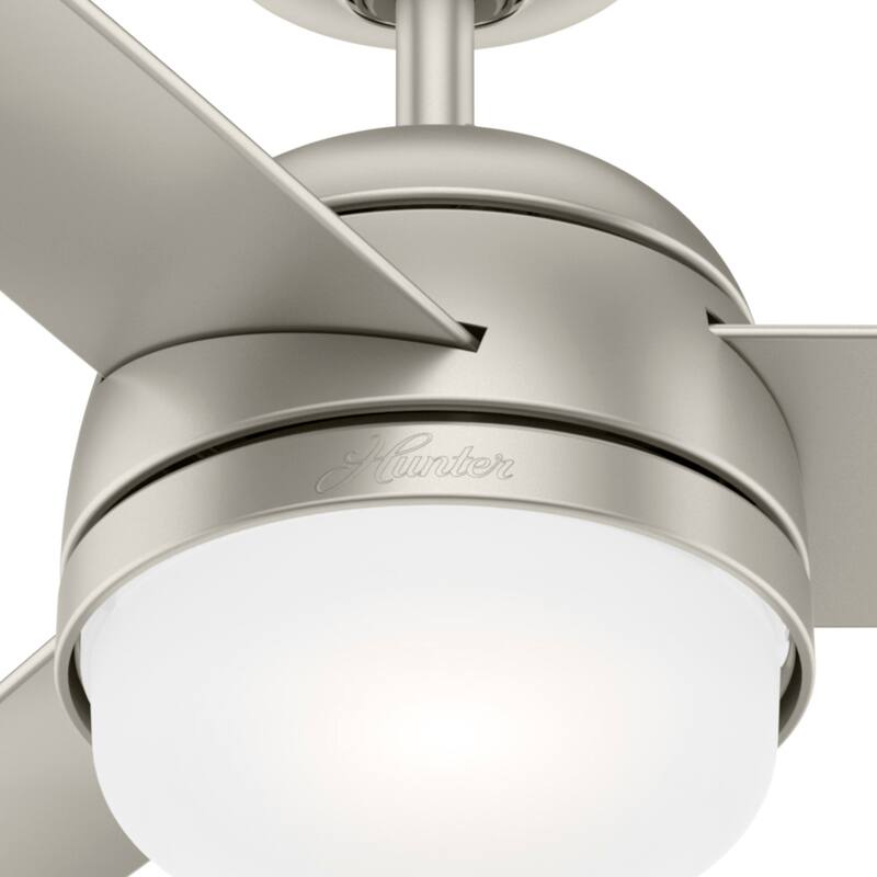 Hunter 48" Midtown Ceiling Fan with LED Light, Handheld Remote - Modern, Contemporary, Transitional