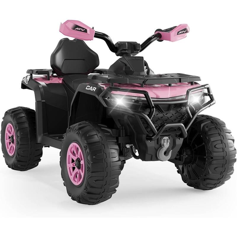 12V Electric Ride on ATV Car for Kids 3-8 Years Best Gifts - Pink