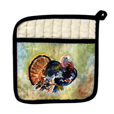 Colorful Turkey Pot Holder - 9x9