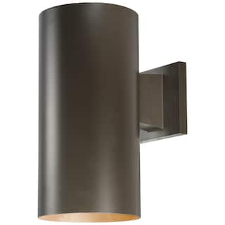 Volume Lighting 1-Light Antique Bronze Outdoor Cylinder Wall Mount