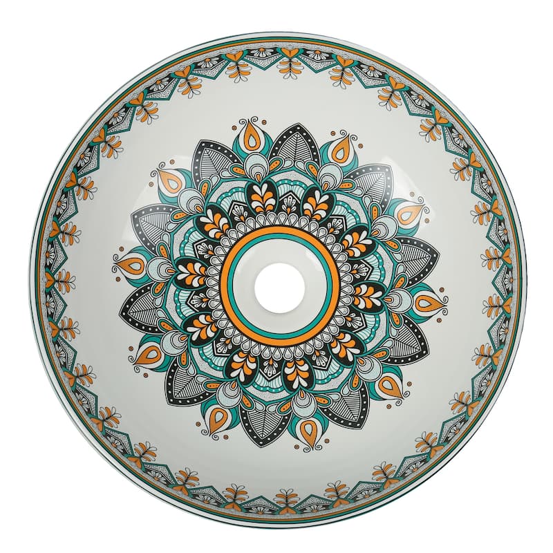 16" Round Artistic Ceramic Vessel Sink