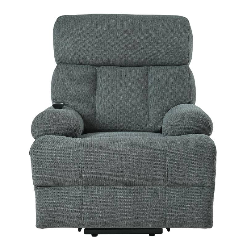 Oversized Power Lift Recliner Chair, Electric Recliner with Remote Control & Side Pocket, Home Theater Lazy Boy Sofa Chair