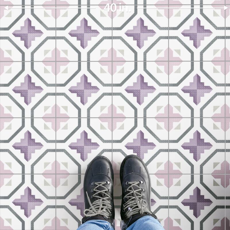 Merola Tile Prisma Lavender 9-3/4" x 9-3/4" Porcelain Floor and Wall Tile