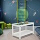 preview thumbnail 1 of 5, Children's Table with Green MDF Building Plank Dual Purpose White