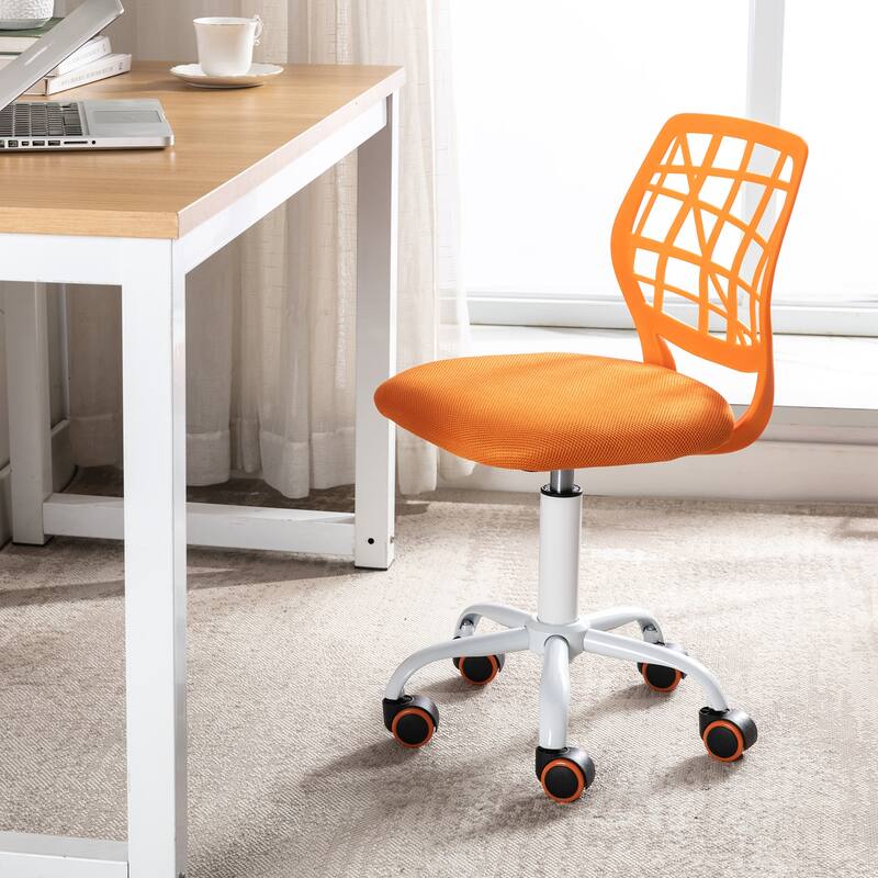 Mesh Ergonomic Swivel Armless Kids Study Chair with Adjustable Height