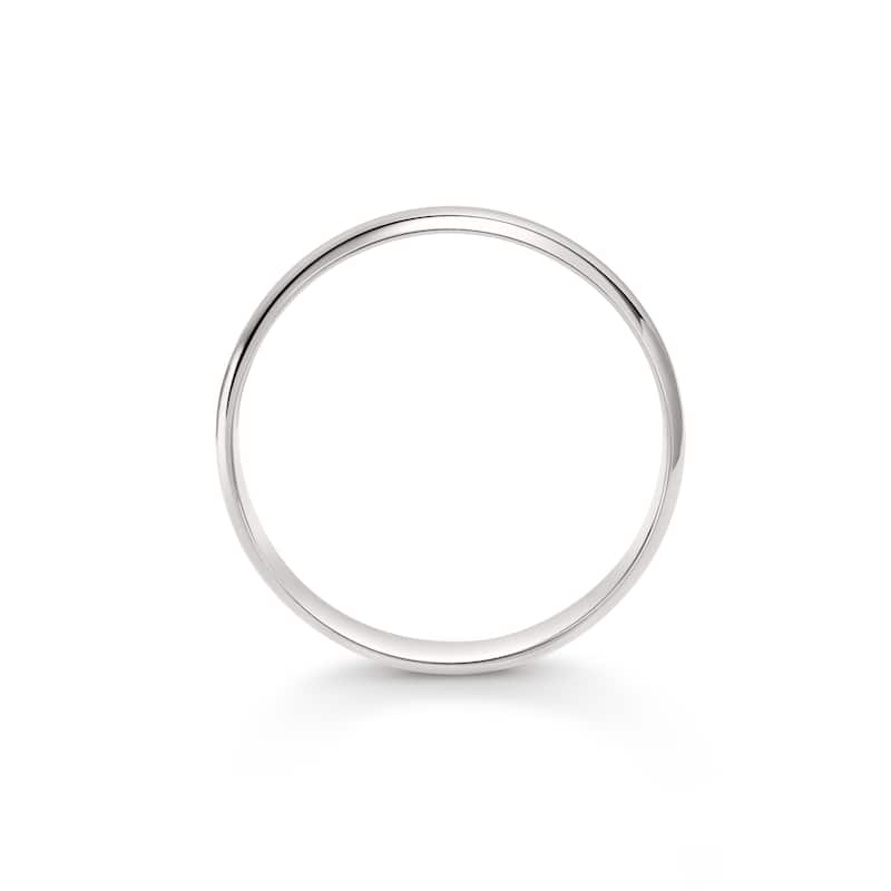 Clover White Gold High-Polish Classic Wedding Band 4-6mm