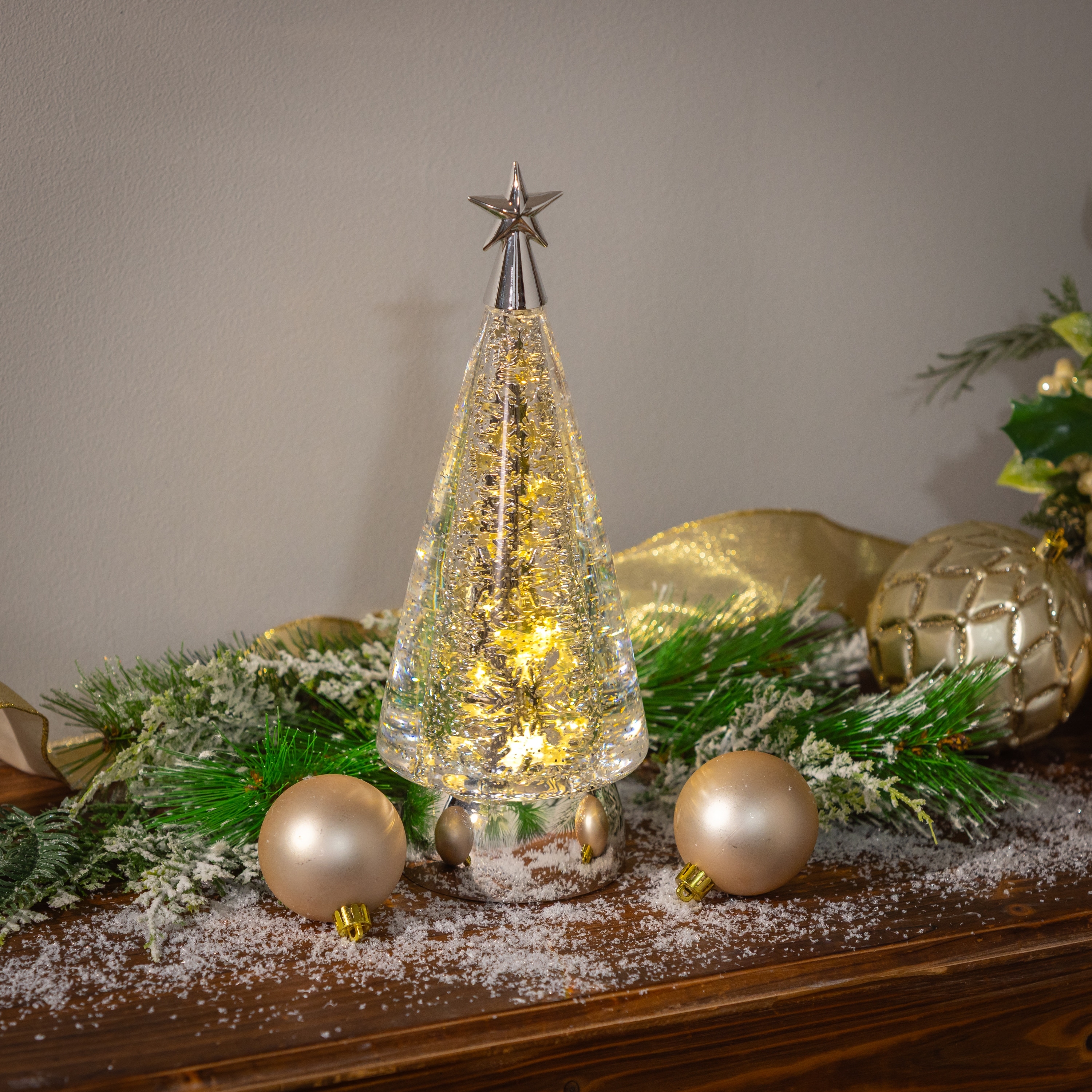 LED Tabletop Tree with Rotating Base - 12"