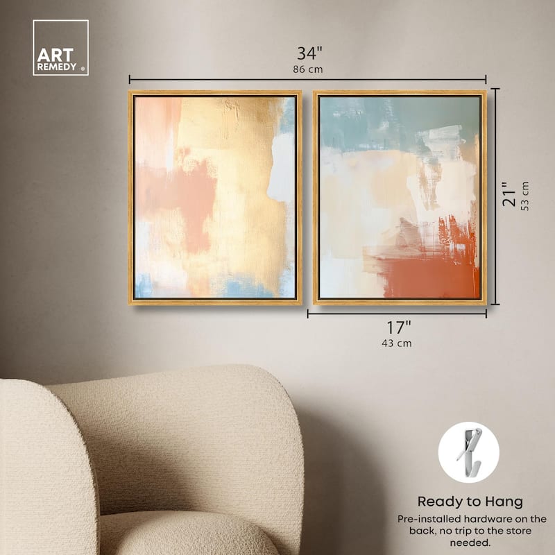 Painted Serenity I Canvas Set of 2 by Art Remedy