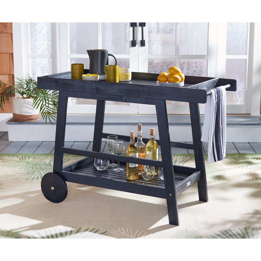 SAFAVIEH Outdoor Hayleigh Bar Cart - 48"W x 20"D x 32"H