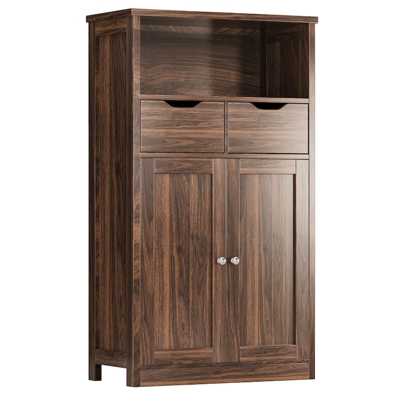 Bathroom Storage Cabinet – Waterproof Free Standing Storage Cabinet with Adjustable Shelf & Soft-Close Drawers