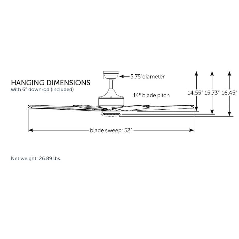 Fanimation Levon Custom Indoor/Outdoor Smart Ceiling Fan DC Motor - Dark Bronze