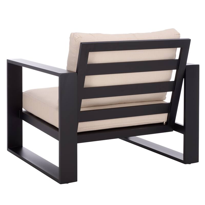 SAFAVIEH Outdoor Living Fash Aluminum Chair (Set of 2) - 36"W x 34"D x 30"H