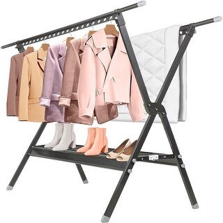 Heavy Duty Foldable Clothes Drying Rack - 98 Inches - Bed Bath & Beyond ...